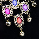 Goldene Strass Halskette "Orient" | Mehrfarbig