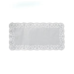Deko-Tortenspitze (PAP) eckig weiß 40 x 20 cm – 6 Stück