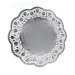 Deko-Tortenspitze (PAP/ALU) rund silber Ø36cm
