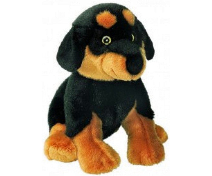 Sitzender Rottweiler als Plüschtier, 31 cm