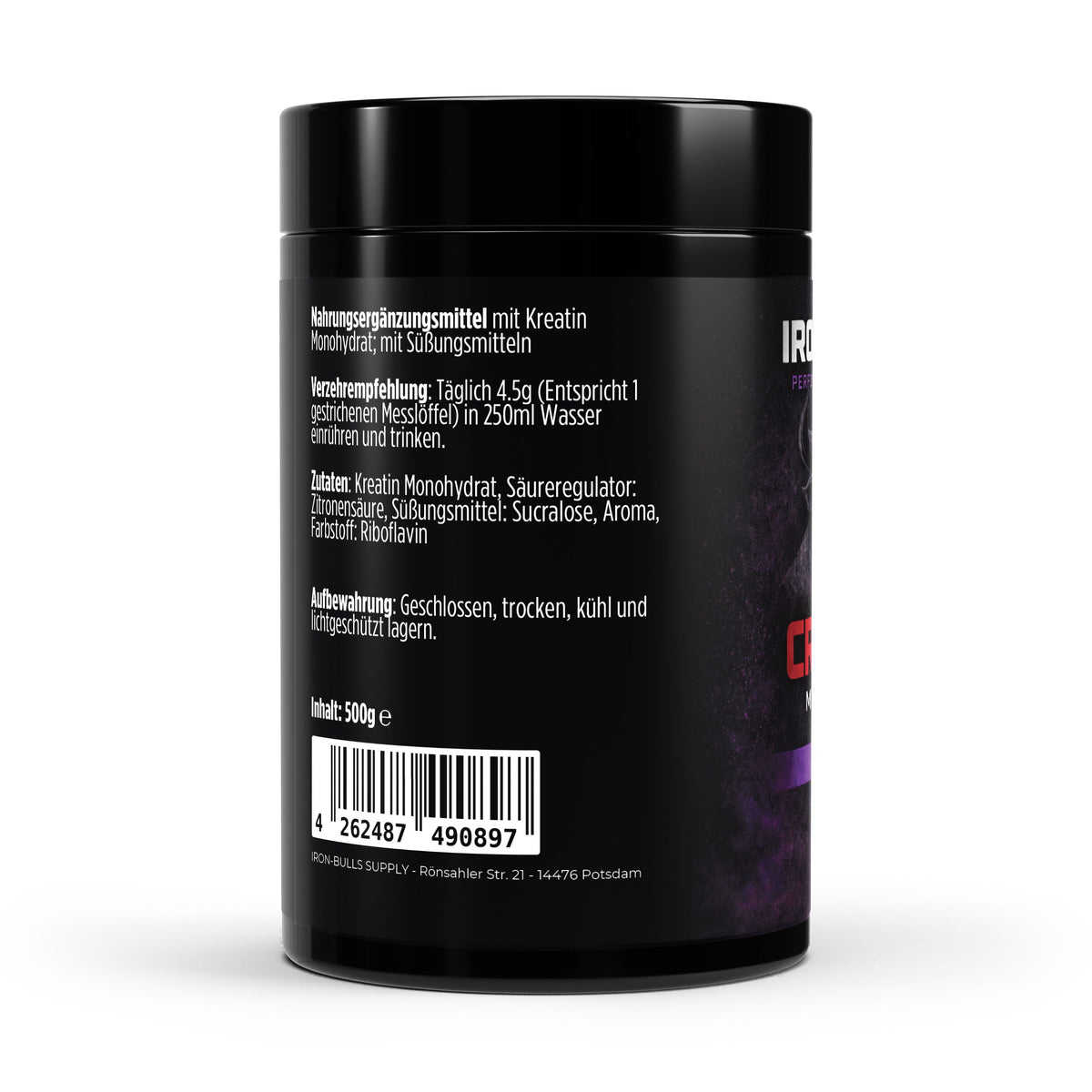 Kreatin Monohydrat Tutti Frutti 500g - Premium Kreatin Pulver für Muskelaufbau