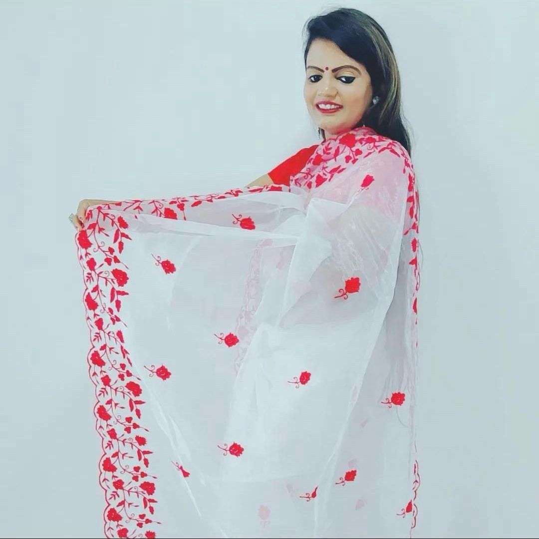 Durga Puja Special Organza Saree