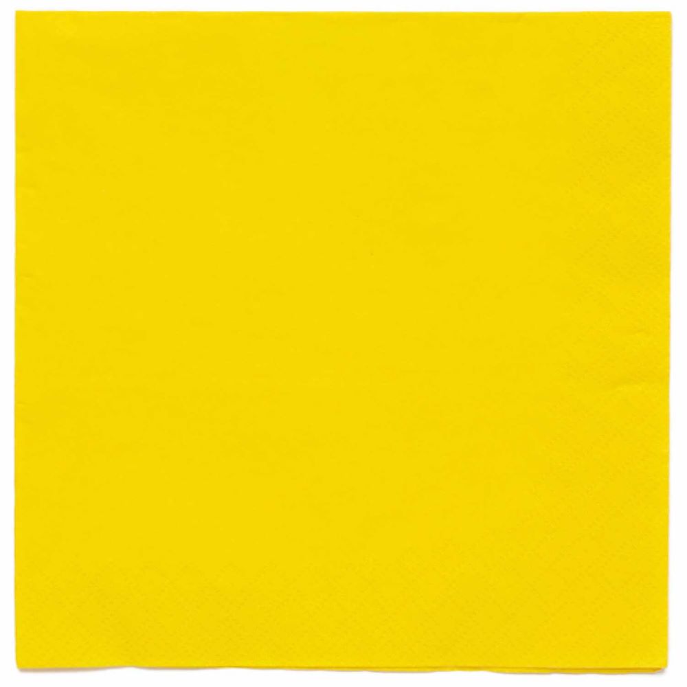 20 Servietten Unifarben 33 x 33 cm | Buttercup