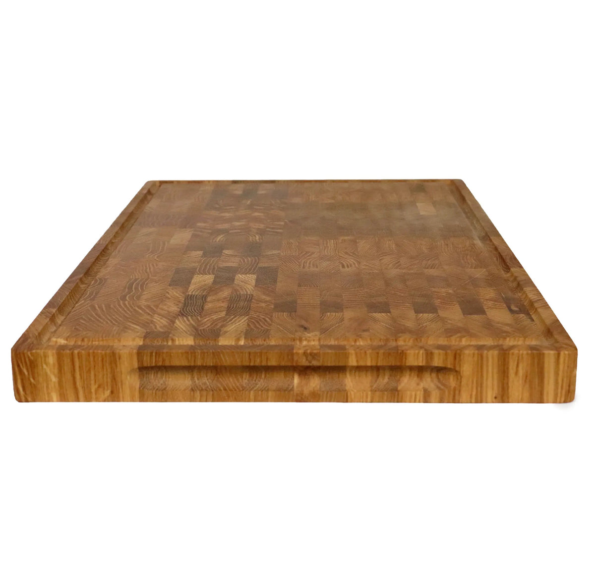 XXL Stirnholz Schneidebrett Eiche 60x40x4cm – Massives Hirnholzbrett & Hackblock
