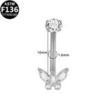 Schmetterling Bauchnabelpiercing aus Titan