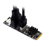 NVME Kabel 20 cm M-key NGFF Stecker zu USB 3.1 & 2.0 Front Panel Typ E Buchse | System-S