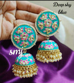 Jhumka  Earrings(Deep Sky Blue Color) Namma Markt