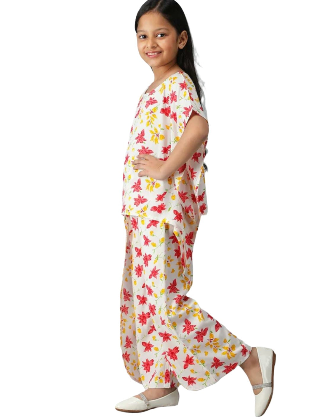 Kurta with Palazzos for Girls Floral Printed