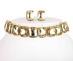 Golden Choker Crystal Earrings Necklace in Frankfurt