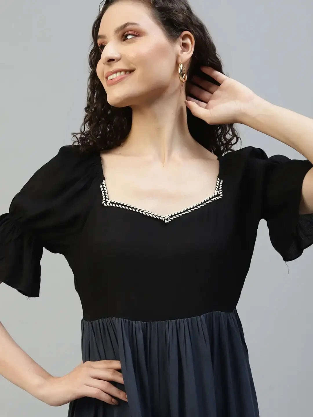 Black & Grey Color block Women's Dress in Berlin