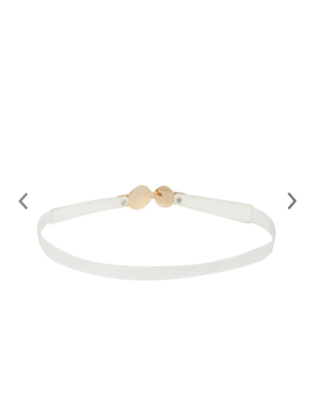 Women White Textured Belt Namma Markt