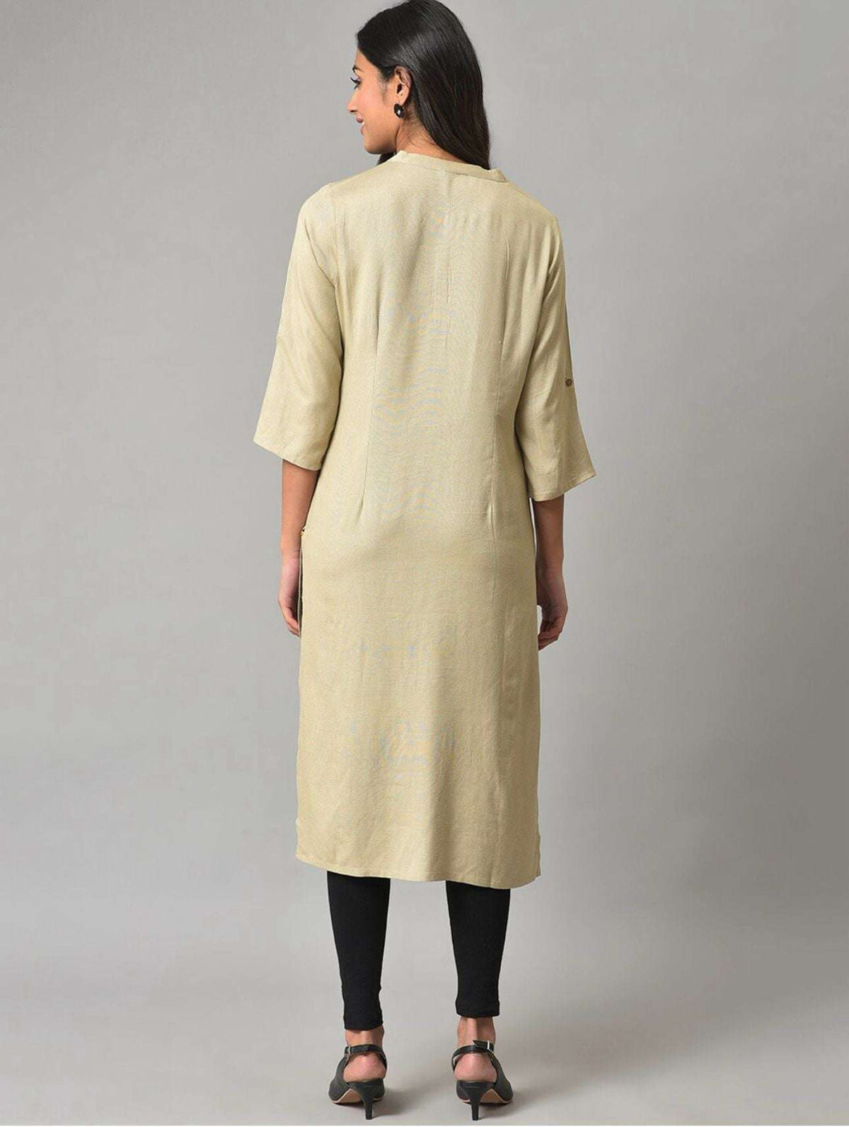 Mandarin Collar Straight Kurta