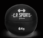 Medizinball Schwarz Kunstleder- verschiedene Größen- C.P. Sports- K5