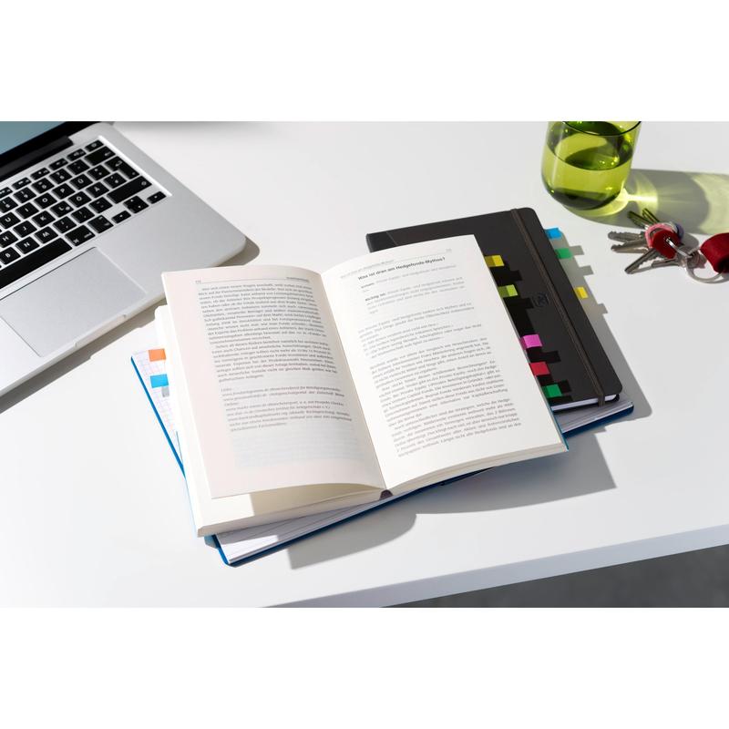 Post-it® Index Haftstreifen, Mini, Verschiedene Farben, 11.9 mm x 43.2 mm, Promotion  + Post-it® Index Pfeile, Blau und Gelb, 11.9 mm x 43.2 mm, 8 Spender + 4 Gratis/Packung | Packung (1 Stück)