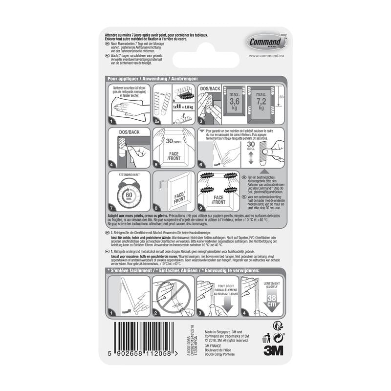Große Command™ Bilder-Montage Strips L, 6 Sets im Vorteilspack, 17206-6 | Packung (1 Stück)