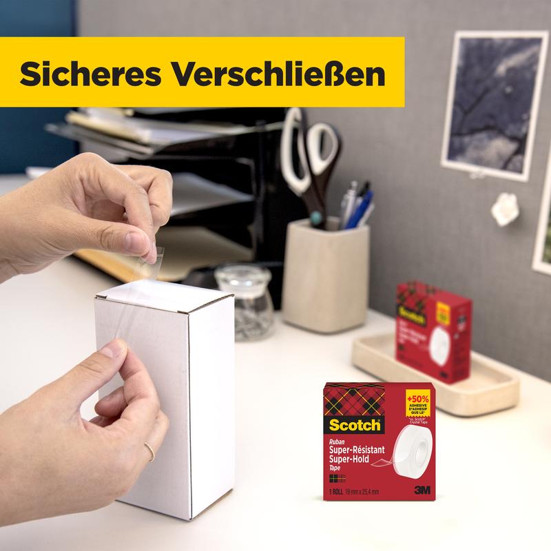 Scotch® Super-Hold Secure Tape, 1 Rolle, 19 mm x 25,4 m