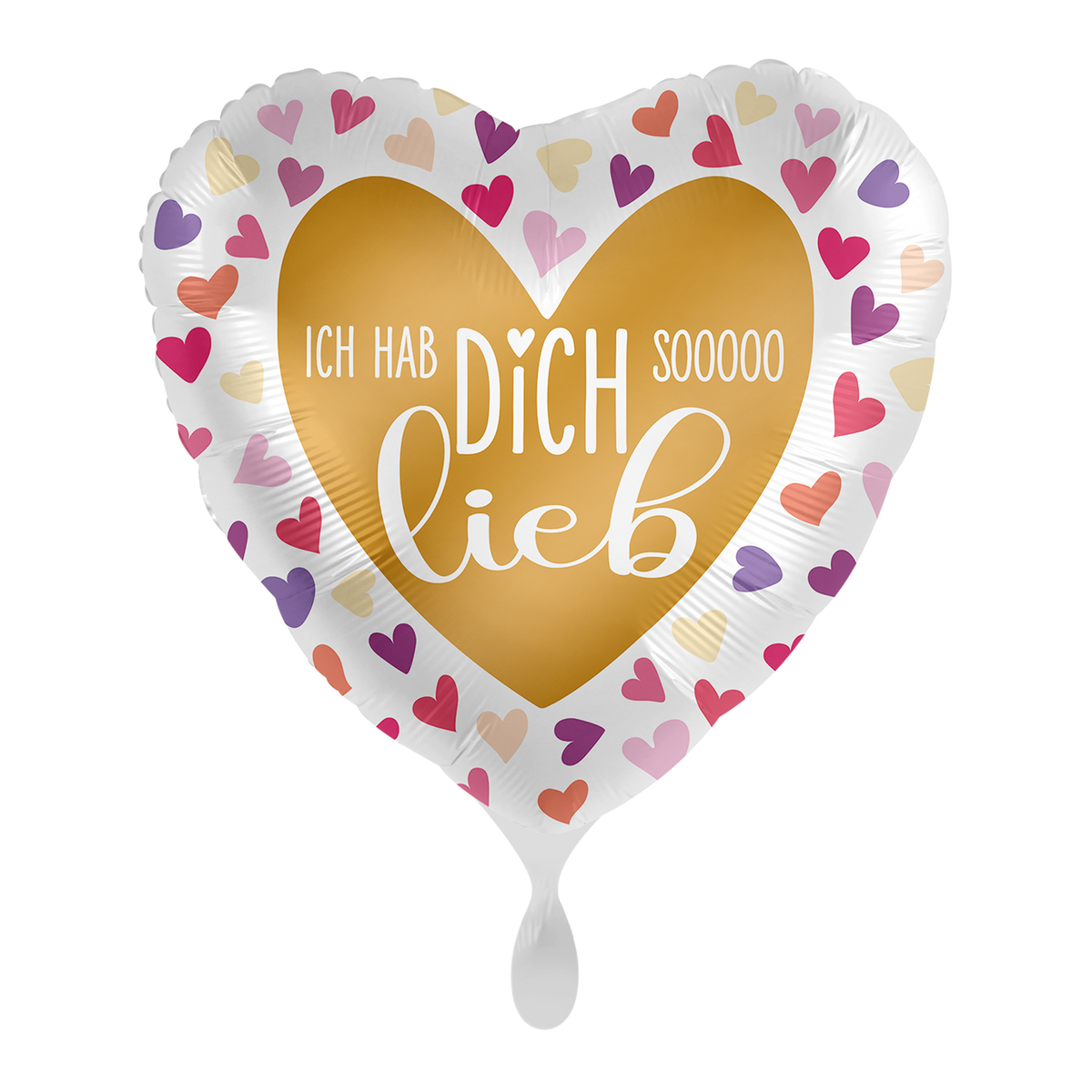 18"/Ø43cm Herz Folienballon  "Ich hab dich sooo lieb"