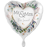 XXL Herz Folienballon Ø 71cm "Mr. & Mrs. Für Immer!"