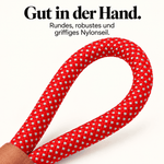 Reflektierende Hundeleine© mit Handschlaufe und veganem Leder in 4 Farben und Varianten Namma Markt