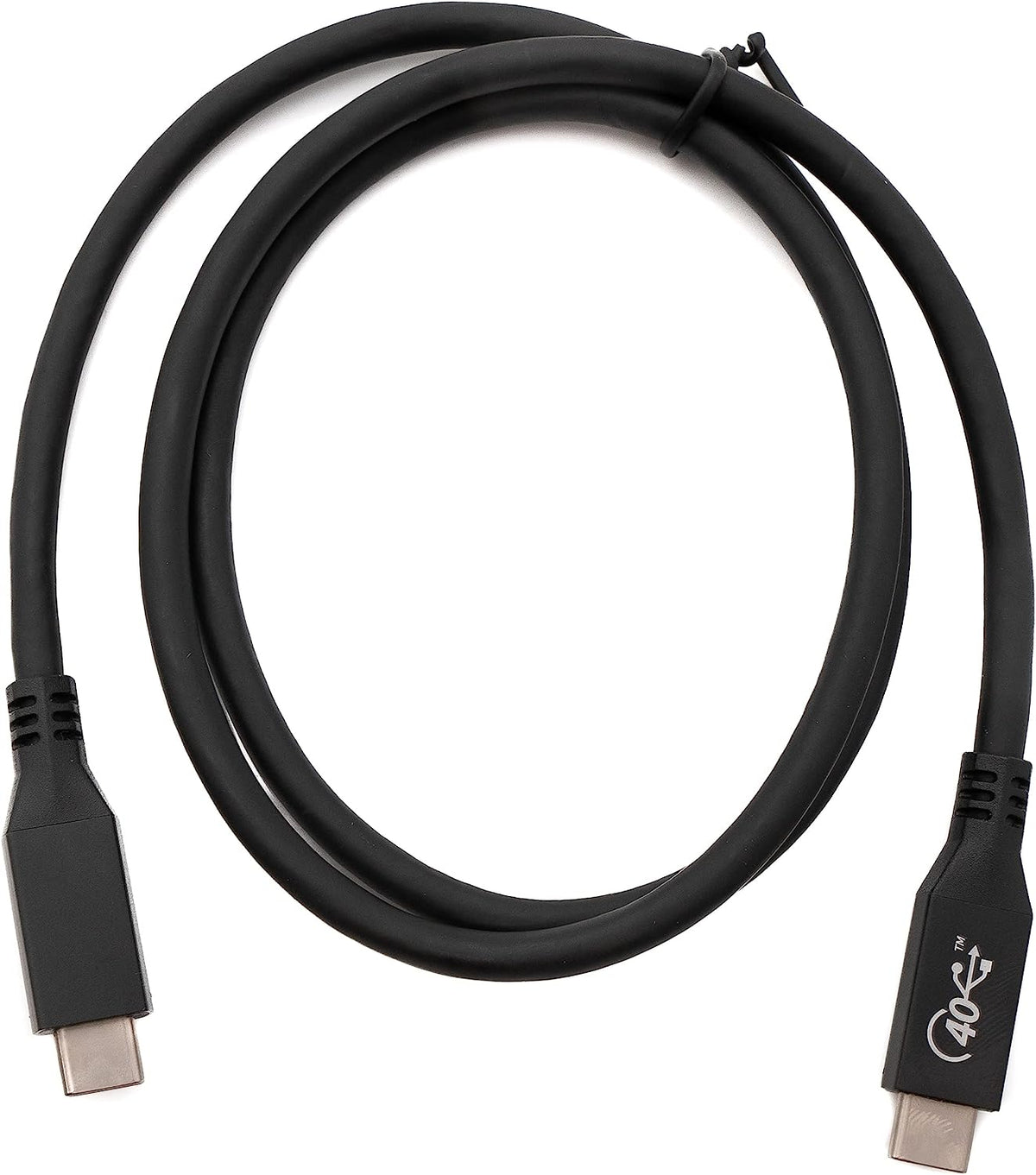 USB4 USB Kabel 80 cm Typ C Stecker zu Stecker 40 Gbit/s USB 4.0 in Schwarz | System-S