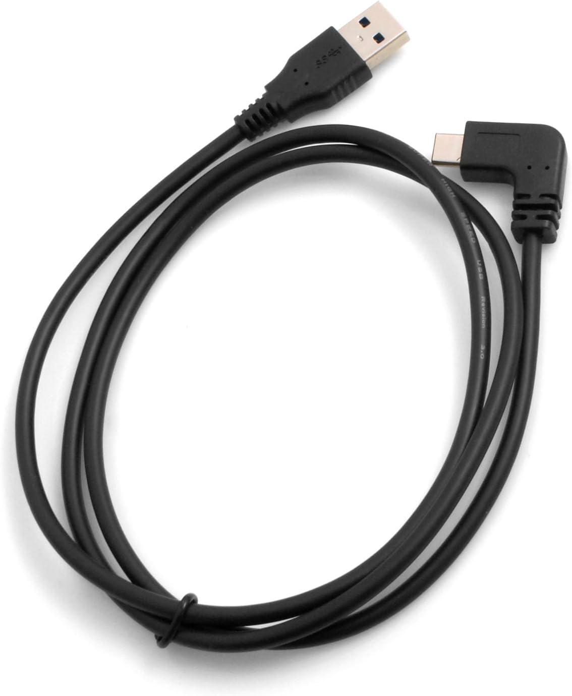 USB 3.1 Typ C Stecker 90° gewinkelt Winkel zu USB 3.0 Typ A Stecker Kabel Datenkabel Ladekabel 100 cm | System-S