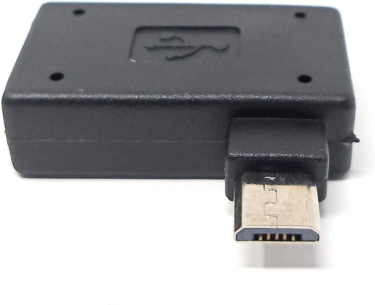 Winkel Adapter USB auf Micro USB OTG On-The-Go Host Cable Flash Drive für Smartphone Tablet (Links) | System-S