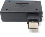 Winkel Adapter USB auf Micro USB OTG On-The-Go Host Cable Flash Drive für Smartphone Tablet (Links) | System-S