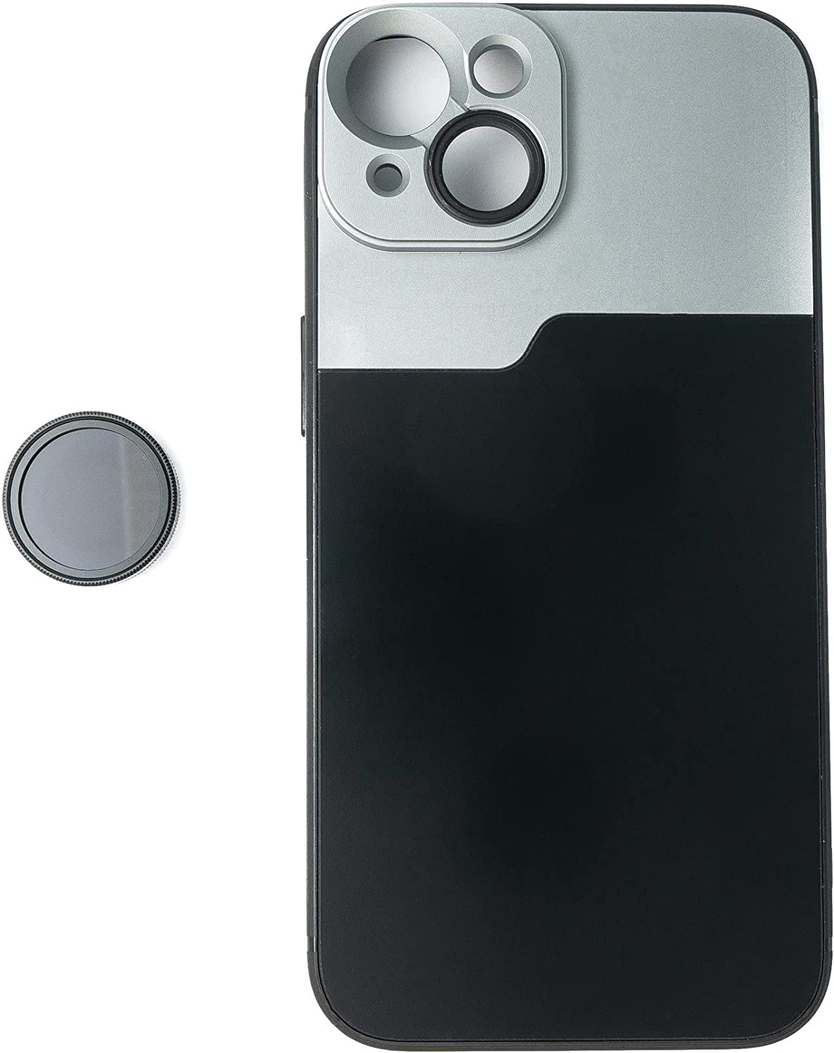 CPL Filter Circular Polarizer Linse mit Hülle in Schwarz für iPhone 14 | System-S