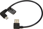 USB-C auf USB-A Winkelkabel 27 cm, beidseitig 90° abgewinkelt | SYSTEM-S