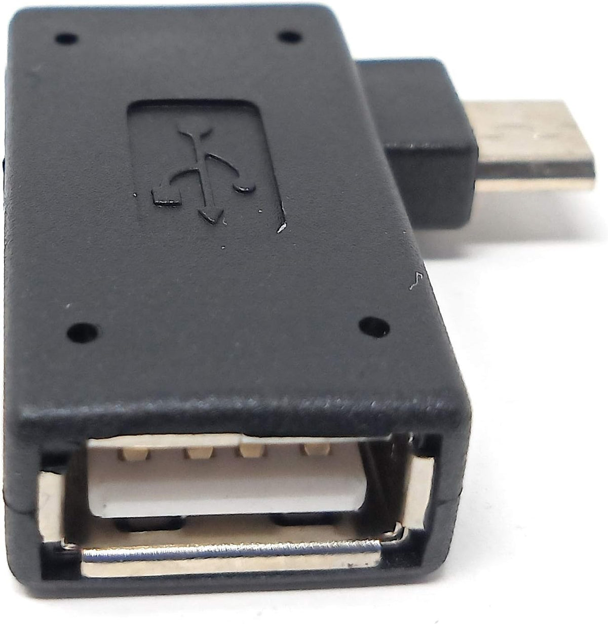 Winkel Adapter USB auf Micro USB OTG On-The-Go Host Cable Flash Drive für Smartphone Tablet (Links) | System-S
