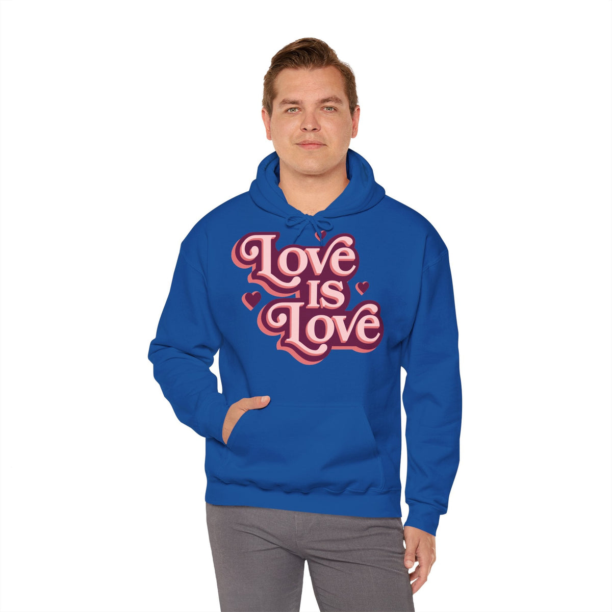 Love Is Love Hoodie – Retro Herz Pride Kapuzenpullover