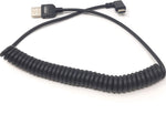 USB C 3.1 zu USB A Gewinkelt Spiral Kabel 50 - 100 cm | System-S