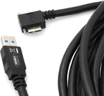 5m USB Kabel 3.0 A zu Winkel Links 3.0 mit Feststellschraube | System-S