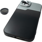 CPL Filter Circular Polarizer Linse mit Hülle in Schwarz für iPhone 14 Plus | System-S