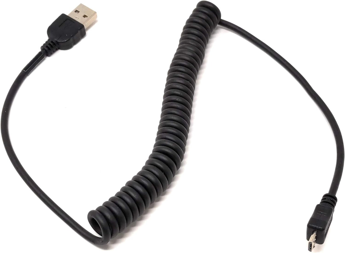 Micro USB Kabel Datenkabel Ladekabel Spiralkabel 30 - 135 cm | System-S
