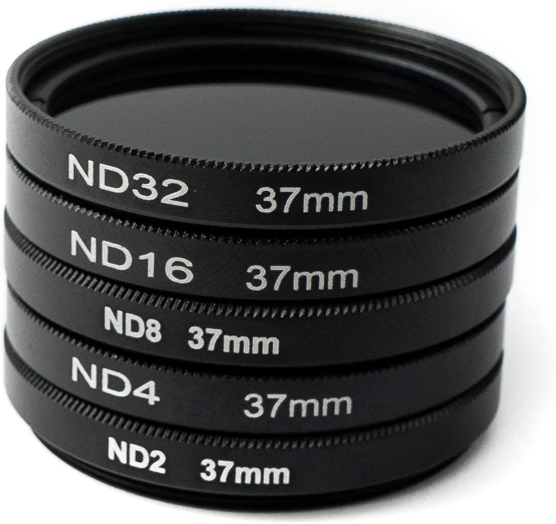 ND Filter Set 37 mm Neutraldichte mit Hülle und Tasche für iPhone 14 Pro Max | System-S