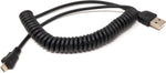 Micro USB Kabel Datenkabel Ladekabel Spiralkabel 30 - 135 cm | System-S