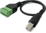 USB 2.0 Kabel 30cm Typ B Stecker zu 5 polig Leiterplattenstecker Schwarz | System-S