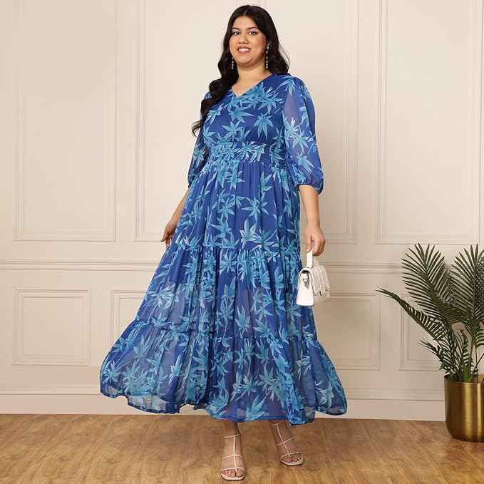 Women's Tiered & Smocked Plus Size Maxi Dress  in Berlin