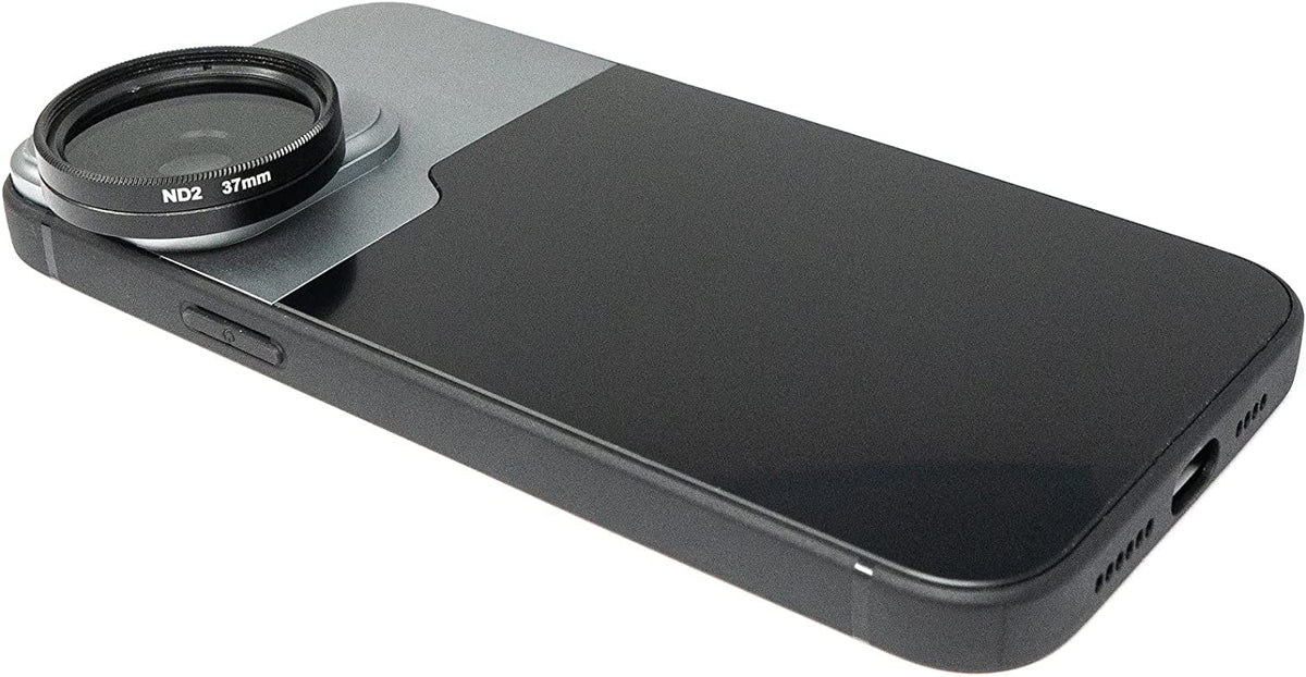 ND Filter Set 37 mm Neutraldichte mit Hülle und Tasche für iPhone 14 Pro Max | System-S