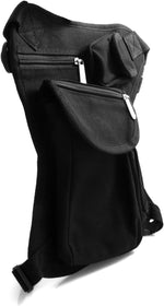 Multi Beintasche Tasche Hüfttasche Gürteltasche Beinbeutel Hip Bag in Schwarz | System-S