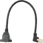 USB 2.0 Kabel 100 cm Typ A Stecker zu Mini B Stecker Spirale Winkel in Schwarz | System-S