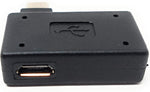 Winkel Adapter USB auf Micro USB OTG On-The-Go Host Cable Flash Drive für Smartphone Tablet (Links) | System-S