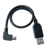 Micro USB 2.0 Kabel links gewinkelt 90 grad Winkelstecker Datenkabel Ladekabel ca. 27cm | System-S
