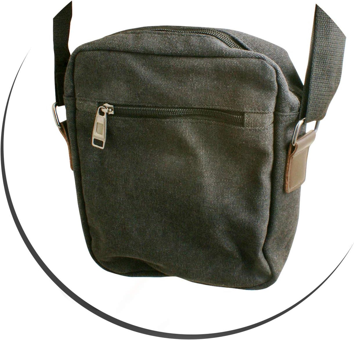 Universal Schultertasche mit 5 Fächern Umhängetasche 24 cm, Schwarz | System-S