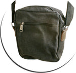 Universal Schultertasche mit 5 Fächern Umhängetasche 24 cm, Schwarz | System-S