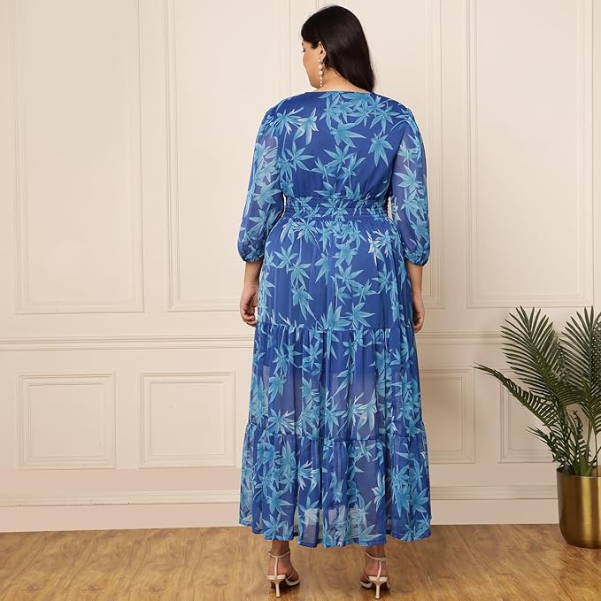 Women's Tiered & Smocked Plus Size Maxi Dress  in Berlin