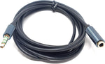 3.5mm Klinke 3 Polig (Male) auf 3.5mm Klinke Aux Stereo Buchse 200 cm Kabel | System-S