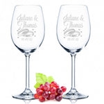 Stölzle Lausitz Weingläser mit Gravur "Pink Rose" Design im Set