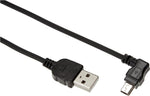 USB 2.0 Kabel für USB-A auf USB Mini-B 5-Pin 30 cm Winkelstecker 90 Grad | System-S